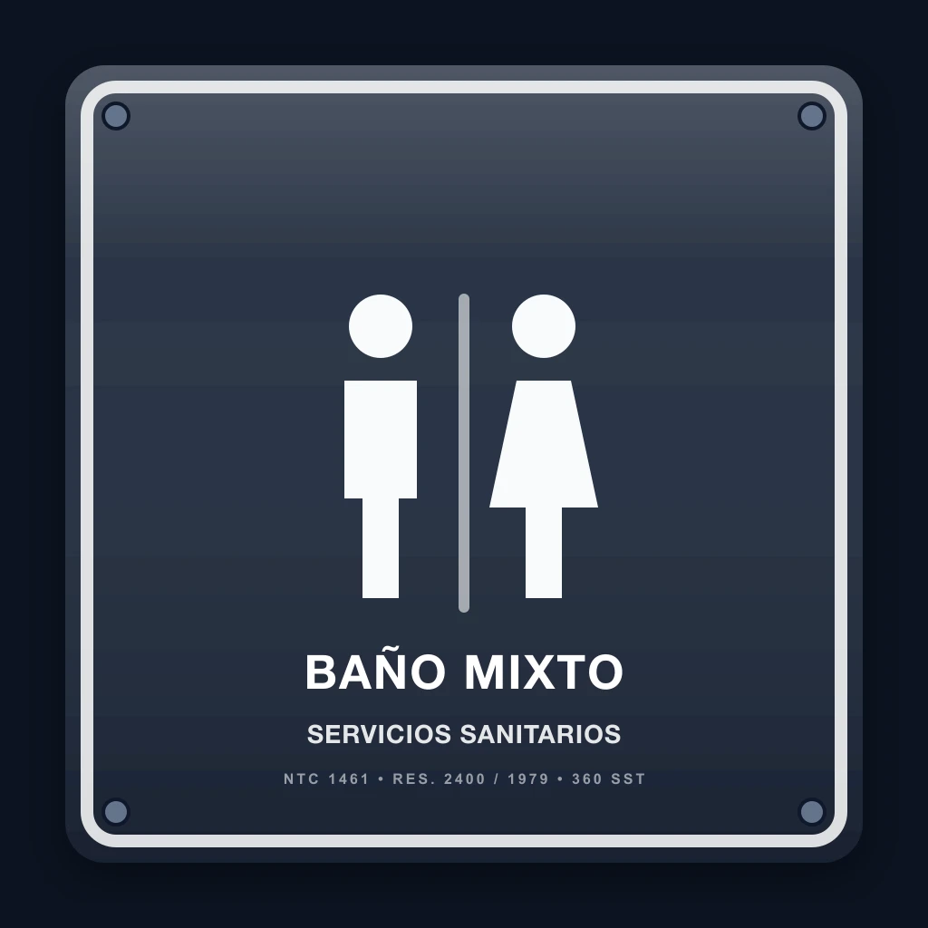 Señal baño mixto