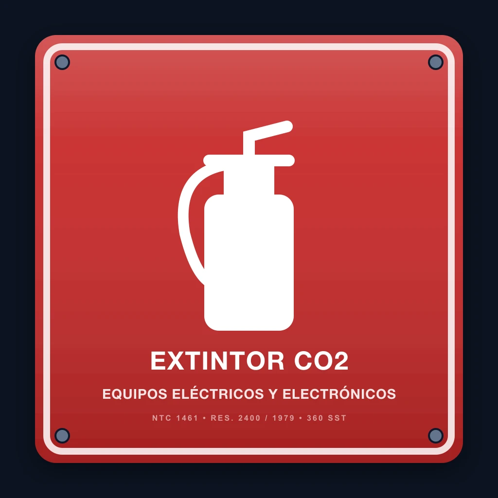Señal Extintor Co2 20X25 CM