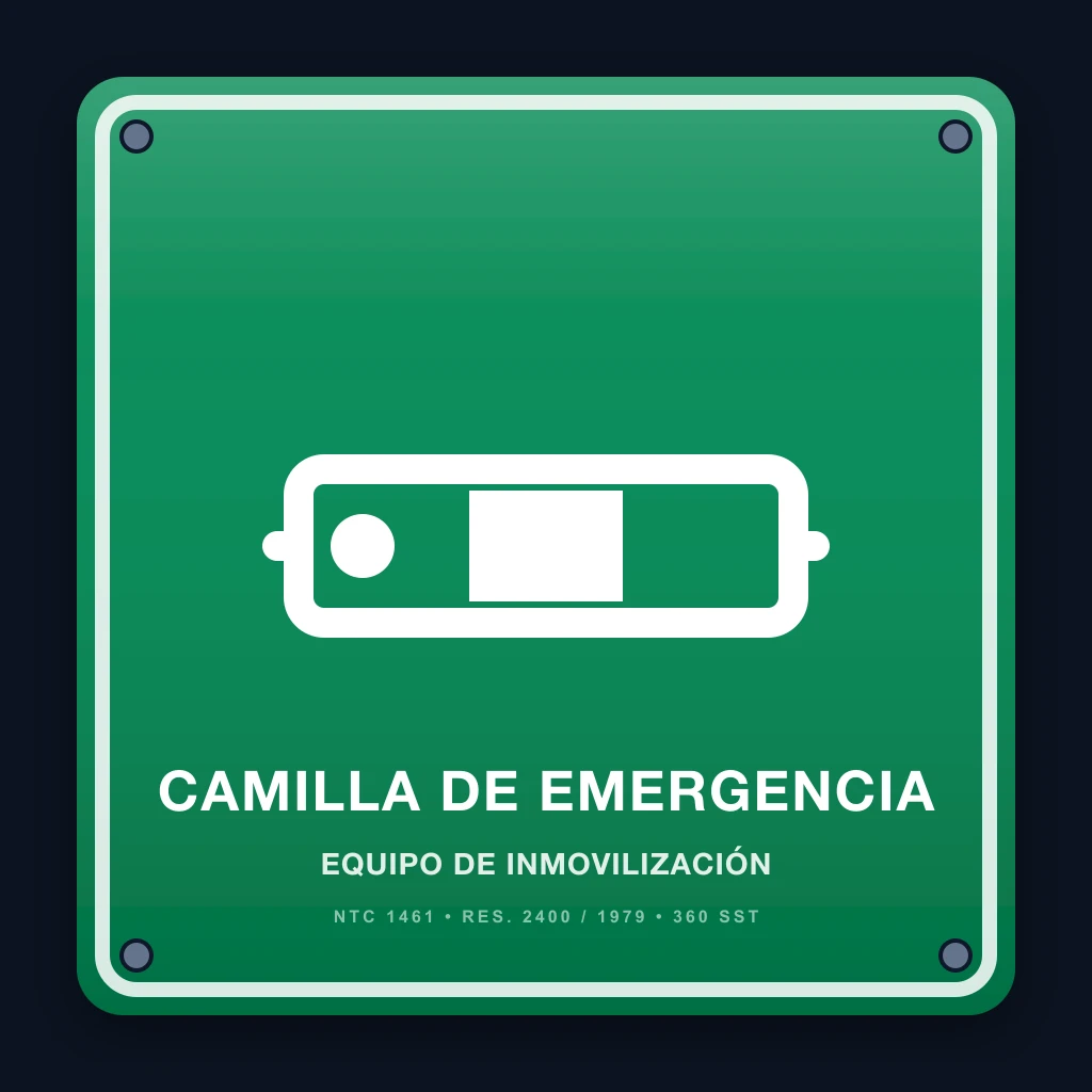 Señal Camilla de emergencia
